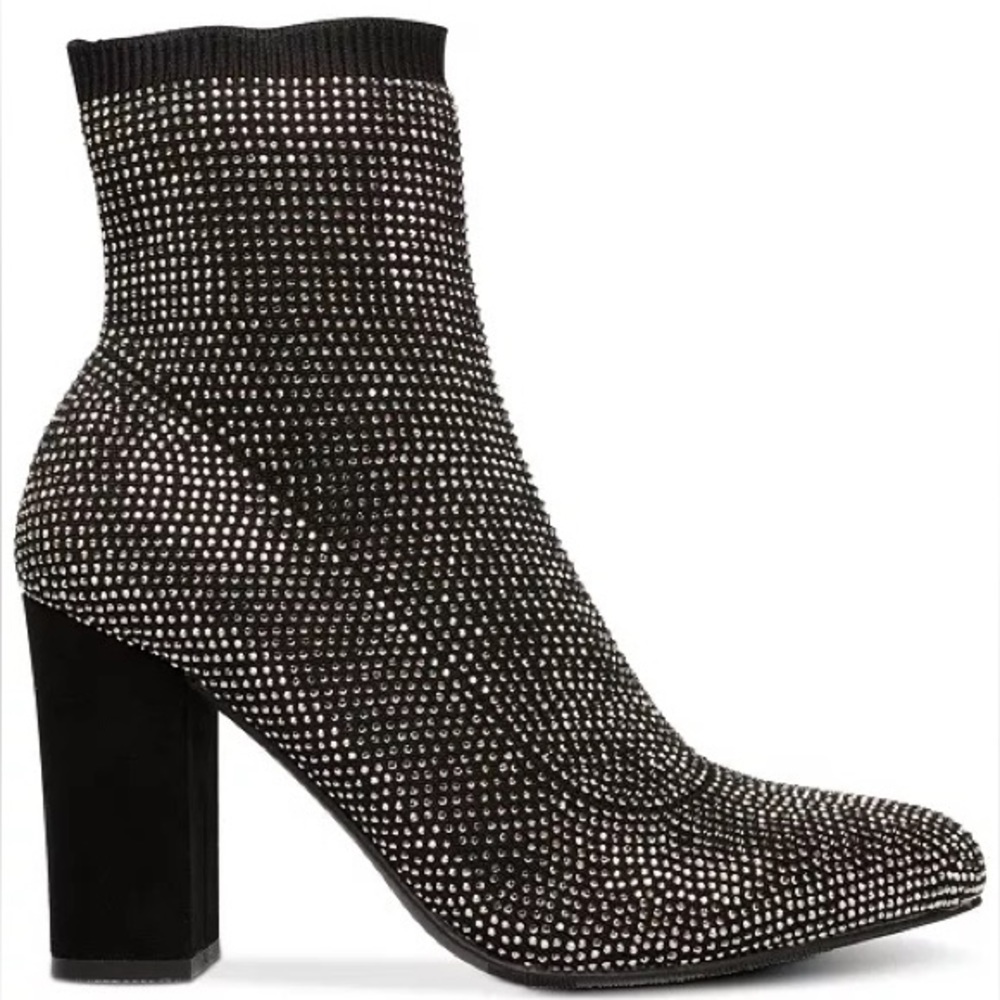 Rhinestone Boots Sock Booties Size 7